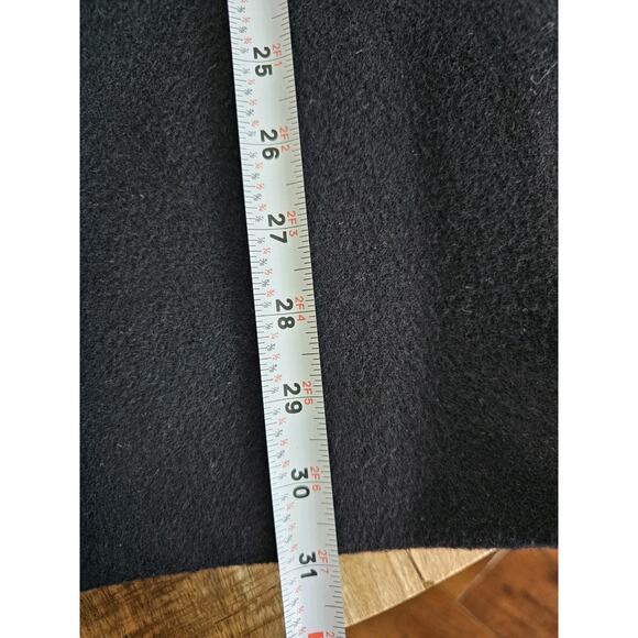 L.L Bean Black Wool Pea Coat Women's Size 10 Petite Thinsulate - Picture 9 of 10